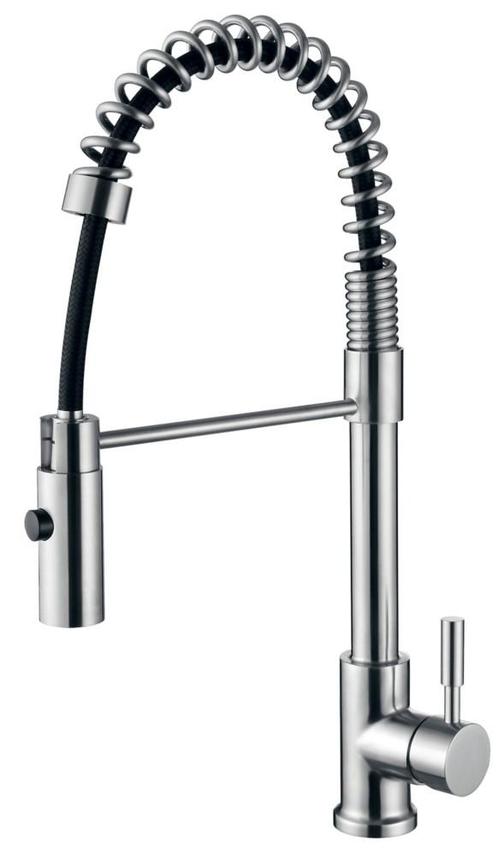 304-Floyd RVS Keukenkraan professional met handdouche, Doe-het-zelf en Verbouw, Sanitair, Nieuw, Verzenden