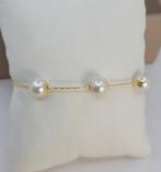Armband - 18 karaat Geel goud - 7,5x8mm Akoya-parels, Nieuw