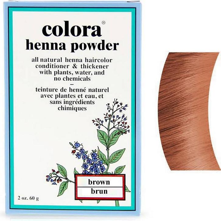 Colora Henna  Kleurpoeder  Brown  60 gr, Sieraden, Tassen en Uiterlijk, Uiterlijk | Haarverzorging, Nieuw, Verzenden
