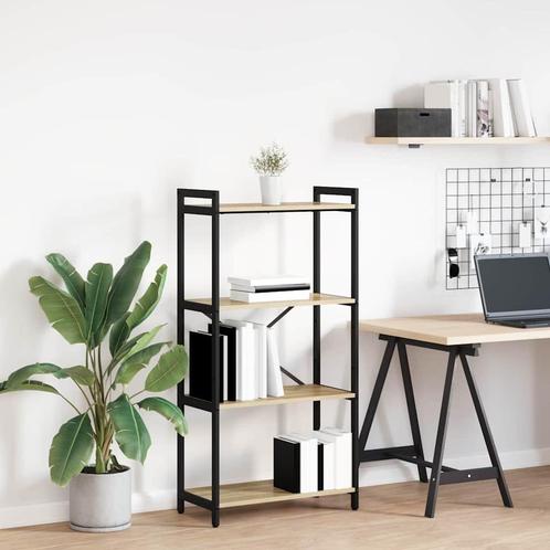 vidaXL Boekenkast Sonoma eiken 60 x 30 x 118 cm Bewerkt hout, Huis en Inrichting, Kasten | Boekenkasten, Nieuw, Minder dan 50 cm