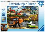Bouwvoertuigen Puzzel (100 XXL stukjes) | Ravensburger -, Nieuw, Verzenden