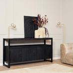 Dressoir Britt Black 175 cm, Huis en Inrichting, Kasten | Dressoirs, Ophalen of Verzenden, Nieuw