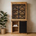 Buffetkast Mangohout Milan 100 Met Deurtjes X, Huis en Inrichting, Kasten | Buffetkasten, 100 tot 150 cm, Nieuw, Industriële meubels