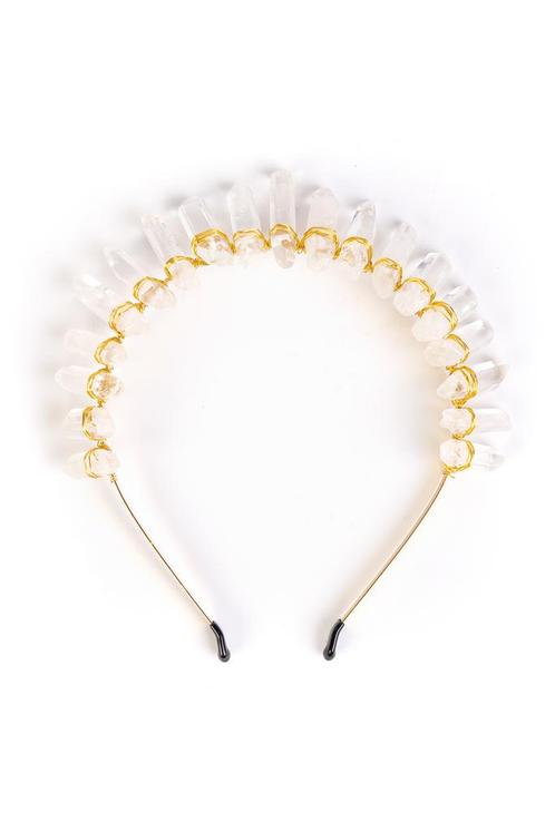 Haarband Bergkristal Goud Helder Kristal Diadeem Fantasy Elf, Kleding | Dames, Carnavalskleding en Feestkleding, Accessoires, Nieuw