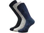 3 paar Noorse wollen sokken -  Antraciet/Lichtgrijs/Blauw