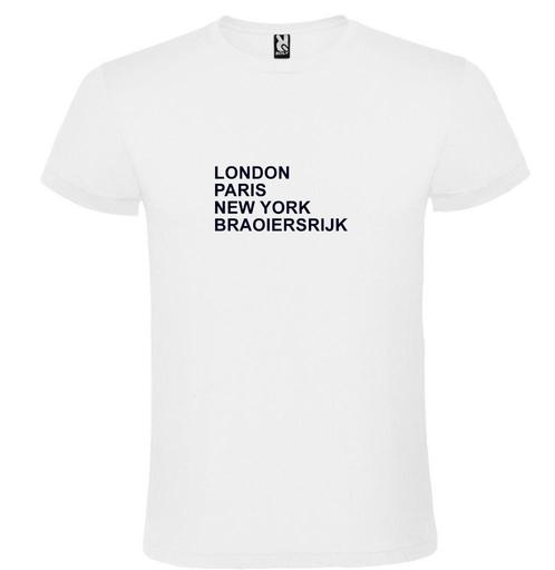 Braoiersrijk op t-shirt als print met London, Paris, New Yor, Kleding | Heren, T-shirts, Overige kleuren, Nieuw, Overige maten