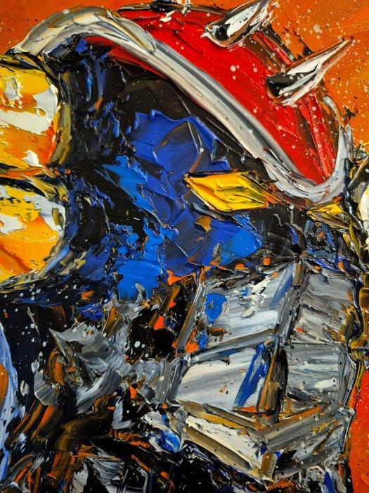 Laurent Pate - Goldorak sur fond orangé ( 50 ans ), Antiek en Kunst, Kunst | Schilderijen | Modern