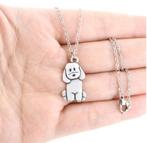 Labradoodle sieradenset ketting en oorbellen - BY-ST6, Ophalen of Verzenden, Zo goed als nieuw, Onbekend