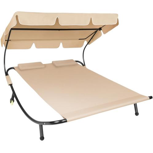 Ligbed voor 2 personen - zwart/beige, Tuin en Terras, Tuinsets en Loungesets, Verzenden