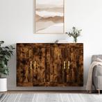 vidaXL Hangkasten 2 st bewerkt hout gerookt eikenkleurig, Verzenden, Nieuw, 50 tot 100 cm, Minder dan 100 cm