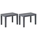 Tuinbank Set Kunststof Antraciet | tweedekansje | OP=OP, Tuin en Terras, Ophalen of Verzenden, Nieuw, Kunststof