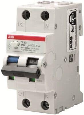ABB Aardlekautomaat 16A B-Kar DS201 B16/0,03, Doe-het-zelf en Verbouw, Elektra en Kabels