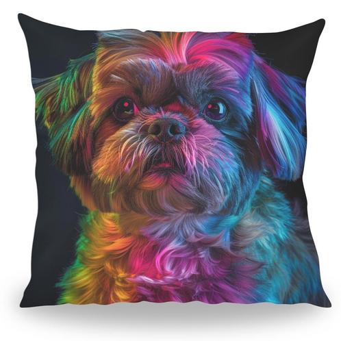 Kussen - Huisdier Portret - Shih tzu 1 Color - 30 cm, Huis en Inrichting, Woonaccessoires | Kussens, Nieuw, Verzenden