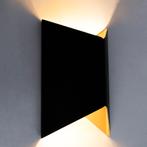 Moderne wandlamp Zwart / Goud Triangle Up en Down light G9, Ophalen of Verzenden, Nieuw, Metaal