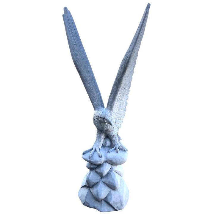 Vliegende adelaar - stenen dierenbeeld - 180 cm - klassiek, Tuin en Terras, Tuinbeelden, Ophalen of Verzenden
