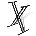 vidaXL Verstelbare keyboardstandaard dubbel X-frame, Verzenden, Nieuw