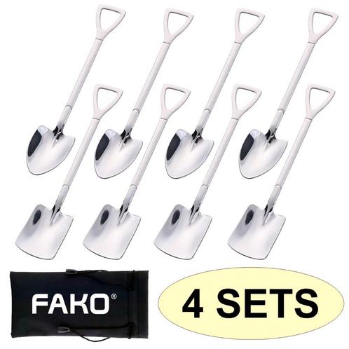 Fako Bijoux® - Dessert Bestek - Schep & Schop - 8 Lepels -, Huis en Inrichting, Keuken | Bestek, Verzenden