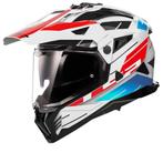 LS2 MX702 Pioneer II Namib Wit Blauw Rood Adventure Helm, Verzenden, Nieuw met kaartje, Offroadhelm, Overige merken