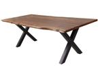 Massief houten boomrand eettafel AMAZONAS 200cm bruin, Huis en Inrichting, Tafels | Eettafels, Ophalen of Verzenden, Nieuw