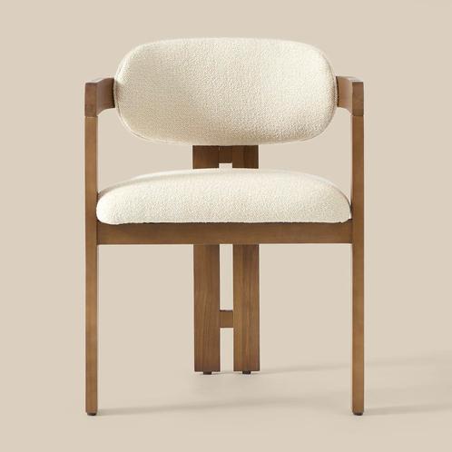 *WOONWINKEL* Walnoot Eetkamerstoel Met Armleuning, Huis en Inrichting, Stoelen, Nieuw, Verzenden