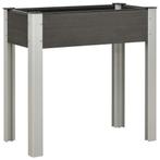 vidaXL Plantenbak verhoogd 75x40x75 cm HKC grijs, Tuin en Terras, Verzenden, Nieuw, 60 tot 100 cm, 60 cm of meer