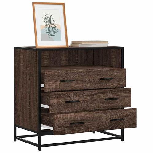 vidaXL Ladekast 70x41x70 cm bewerkt hout bruin eikenkleur, Kinderen en Baby's, Kinderkamer | Commodes en Kasten, Nieuw, Verzenden