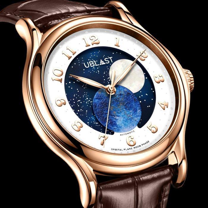 Ublast - Orbital Plane - Automatic Moon Phase -, Sieraden, Tassen en Uiterlijk, Horloges | Heren