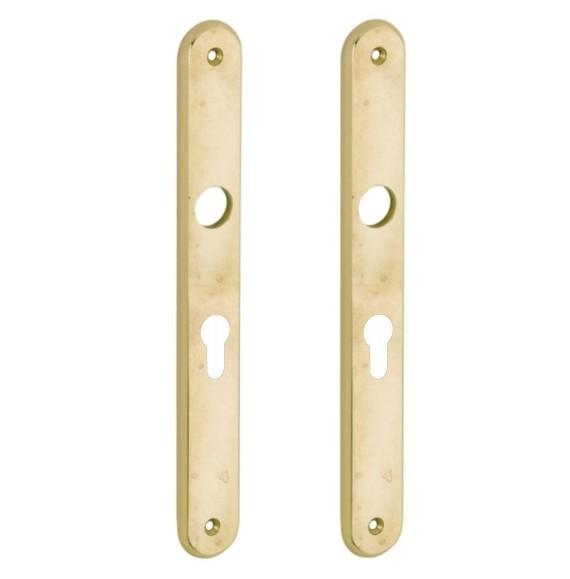 Set van twee langschilden smal PC92 messing antiek, Doe-het-zelf en Verbouw, Hang- en Sluitwerk, Verzenden