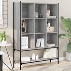vidaXL Boekenkast 102x30x141,5 cm bewerkt hout grijs sonoma, Verzenden, Nieuw, Overige houtsoorten