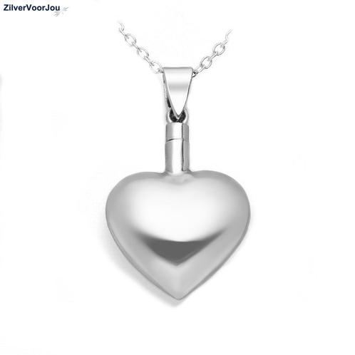 Zilveren bol hart ashanger, Sieraden, Tassen en Uiterlijk, Kettinghangers, Nieuw, Verzenden
