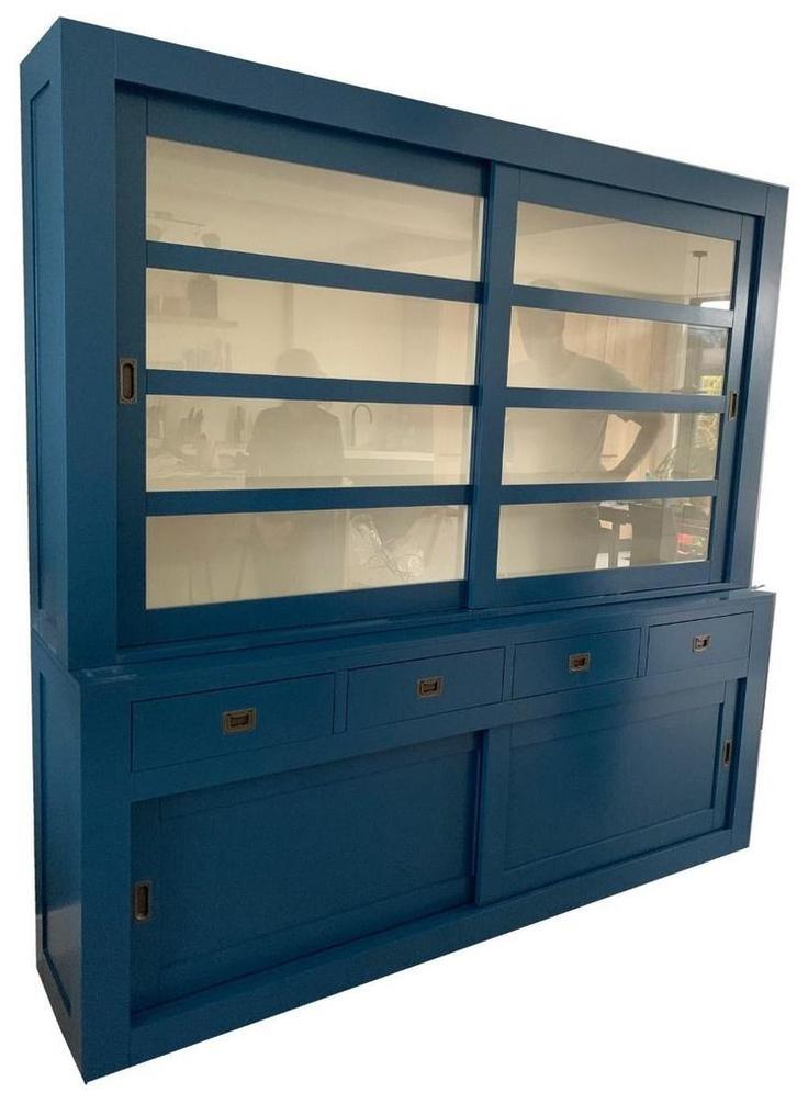 Buffetkast blauw – wit Hasselt, Huis en Inrichting, Kasten | Buffetkasten, Ophalen of Verzenden