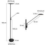 Steinhauer vloerlamp Daphne 3392ZW Tweede Kans, Huis en Inrichting, Lampen | Vloerlampen, Ophalen, Overige materialen, 100 tot 150 cm