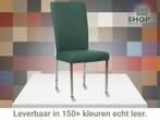 Leren eetkamerstoel Deal - Toledo Forrest (groen) - Poten, Nieuw, Leer, Ophalen of Verzenden, Eén