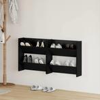 vidaXL Wand Schoenenkasten met plank Anders 2 pcs Zwart, Huis en Inrichting, Verzenden, Nieuw