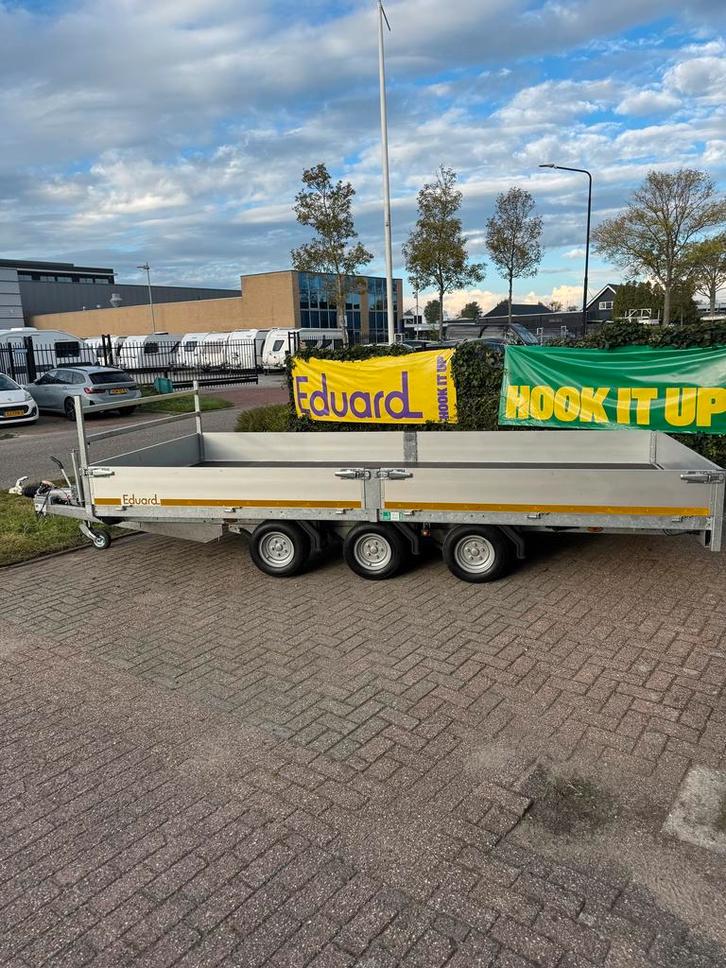 Te koop: Demo model Eduard plateauwagen 456x200 cm – 3500kg, Auto diversen, Aanhangers en Bagagewagens, Nieuw, Ophalen