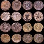 Romeinse Rijk. Lot comprising eight (8) bronze coins:.