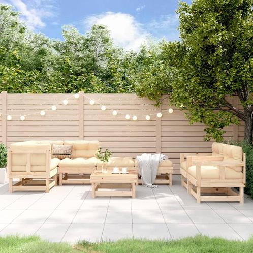 vidaXL 8-delige Loungeset massief grenenhout, Tuin en Terras, Tuinsets en Loungesets, Loungeset, Nieuw, 8 zitplaatsen, Verzenden