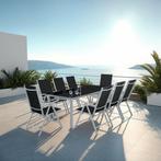 Aluminium zitgroep 8+1 - zilver, Tuin en Terras, Verzenden, Nieuw