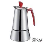 G.A.T. Italia Futura Percolator RVS 2 kops, Witgoed en Apparatuur, Koffiezetapparaten, Afneembaar waterreservoir, Nieuw, Combi