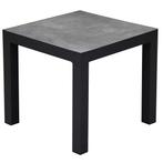 Malaga bijzettafel 50x50xH46 cm aluminium antraciet, Tuin en Terras, Tuintafels, Ophalen of Verzenden, Nieuw, Aluminium