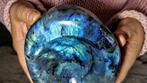 Labradorite asbak Kom - Hoogte: 12 cm - Breedte: 9 cm- 697 g