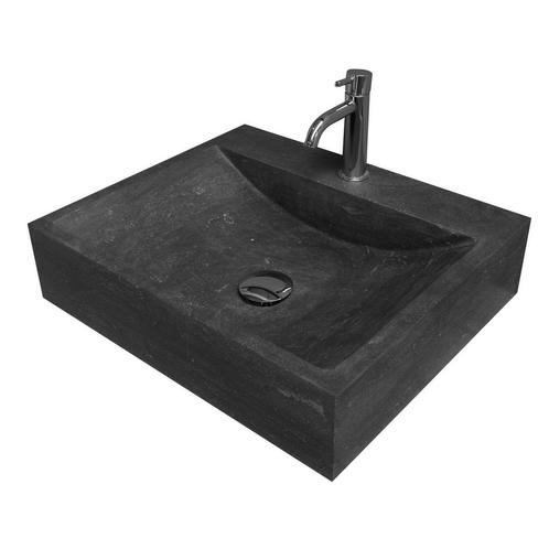 Waskom BWS Salt 50x42x12 cm Hardsteen Zwart, Doe-het-zelf en Verbouw, Sanitair, Overige typen, Nieuw, Chroom, Ophalen of Verzenden