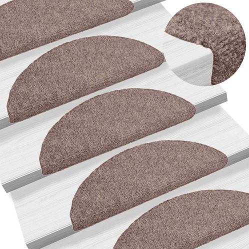 vidaXL Trapmatten Zelfklevend 30 stuks 56x17x3 cm lichtbruin, Doe-het-zelf en Verbouw, Ladders en Trappen, Nieuw, Verzenden