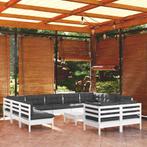 vidaXL 12-delige Loungeset met kussens massief grenenhout, Tuin en Terras, Verzenden, Nieuw, Loungeset