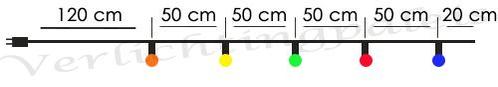 prikkabel - 15 meter met 30 LED lampen  (5 kleuren), Tuin en Terras, Buitenverlichting, Nieuw, Verzenden