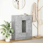 vidaXL Dressoir met lades en deuren 73x31x90 cm betongrijs, Verzenden, Nieuw, Overige houtsoorten
