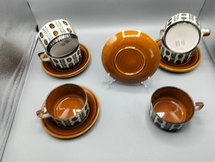 BOCH BELGIUM - Koffie- en theeservies (6) - Keramiek - SET, Antiek en Kunst, Curiosa en Brocante
