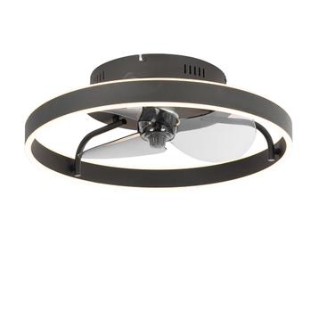 Plafondventilator zwart incl. LED met afstandsbediening - beschikbaar voor biedingen