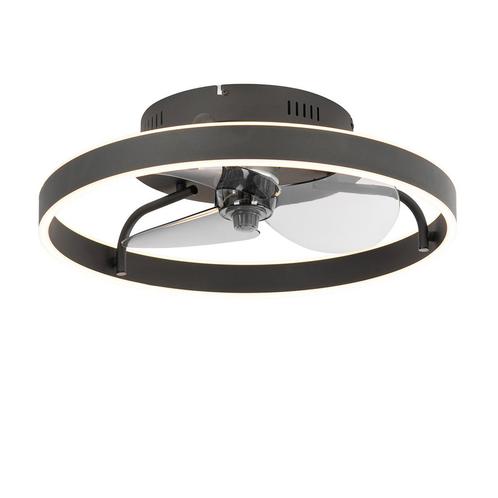 Plafondventilator zwart incl. LED met afstandsbediening -, Huis en Inrichting, Lampen | Plafondlampen, Nieuw, Overige materialen