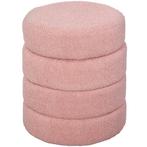 Poefwerp - Zacht &amp; Roze - Teddy fleece - 120kg - roze, Huis en Inrichting, Barkrukken, Ophalen of Verzenden, Nieuw